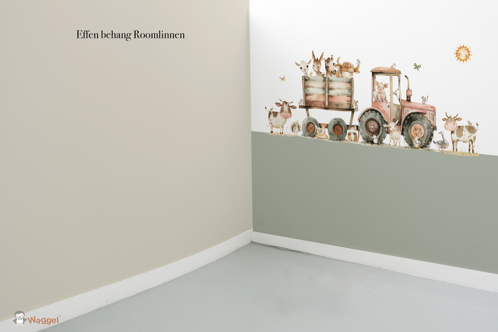 Behang sample effen bijpassend bij Funny Farm
