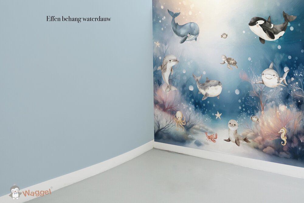Behang sample effen bijpassend bij Sweeties of the sea