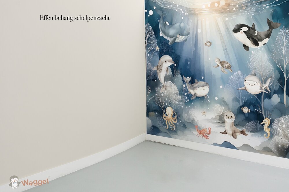Behang effen bijpassend bij Sweeties of the sea