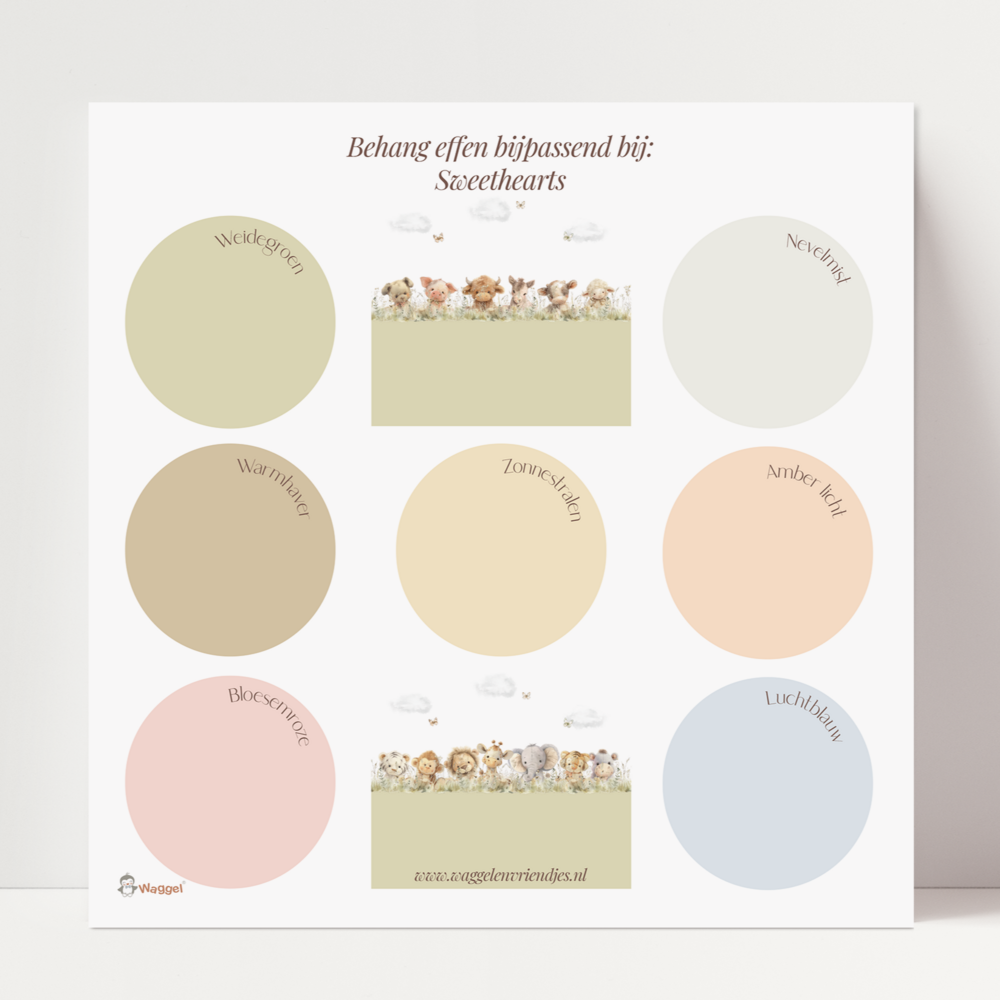 Behang sample effen bijpassend bij Sweethearts