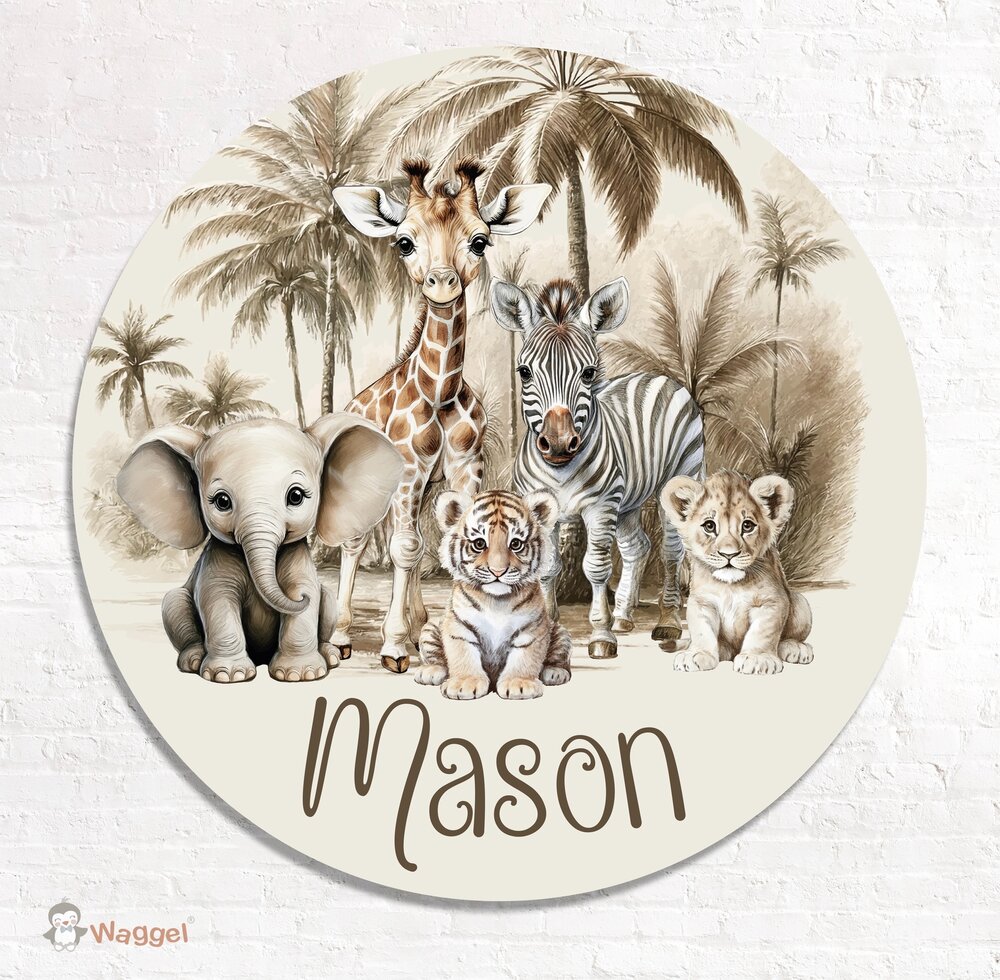 Geboortebord Jungle naturel Little ones adventure