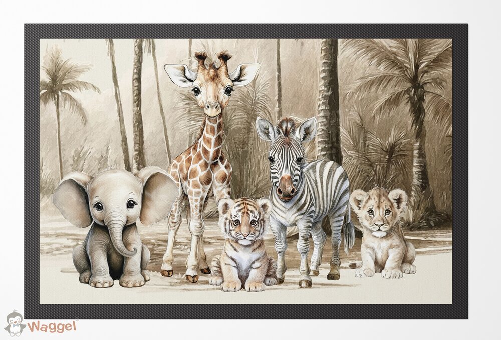 Deurmat jungle naturel little ones adventure