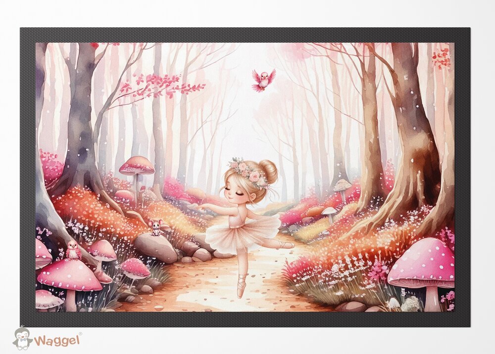 Deurmat Ballerina girl &quot;Dancing in the woods&quot; 