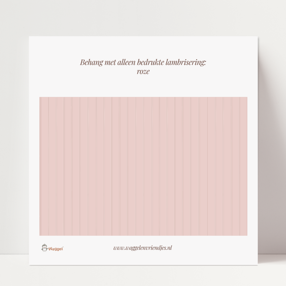 Behang met alleen bedrukte lambrisering
