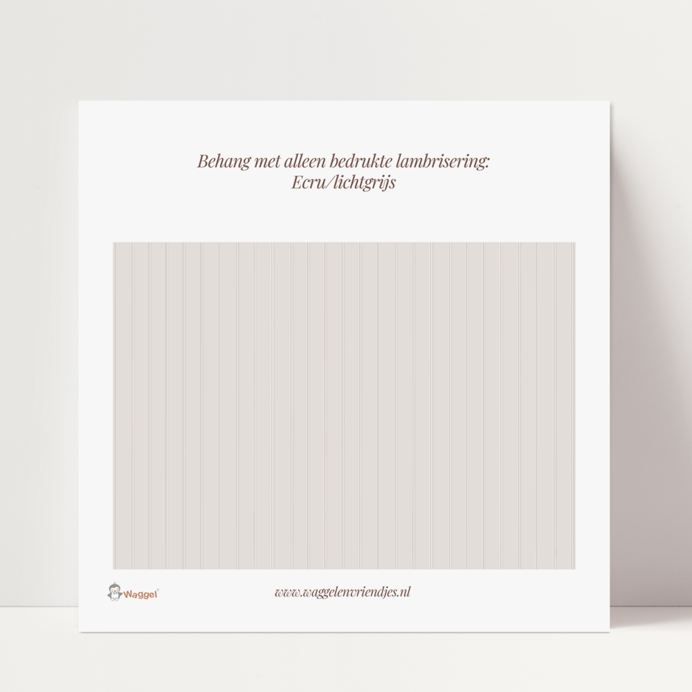 Behang met alleen bedrukte lambrisering