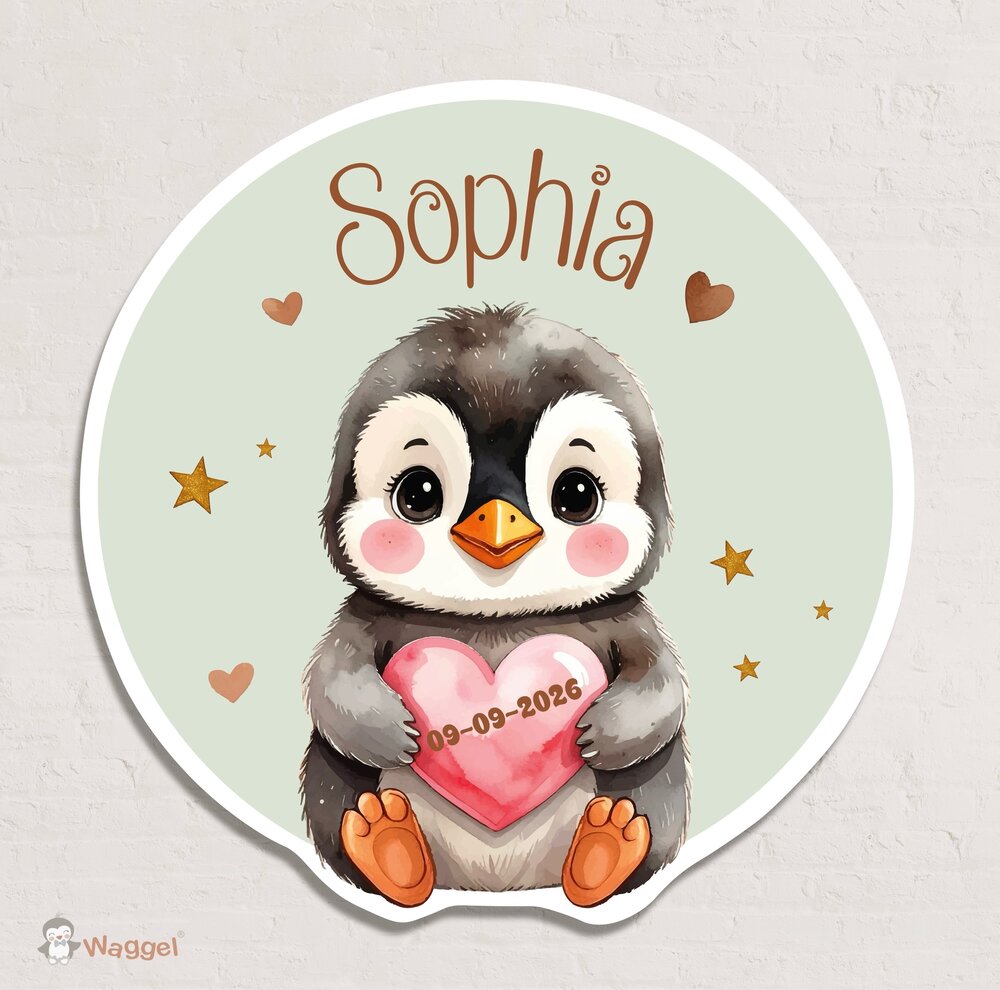Muurcirkel Happy Tails pingu&iuml;n