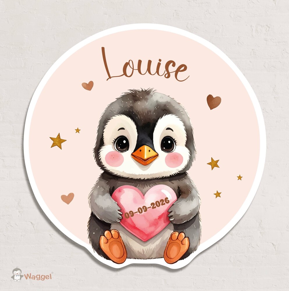 Muurcirkel Happy Tails pingu&iuml;n