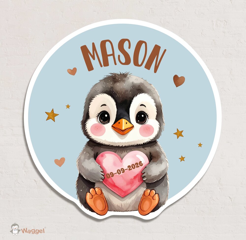 Muurcirkel Happy Tails pingu&iuml;n