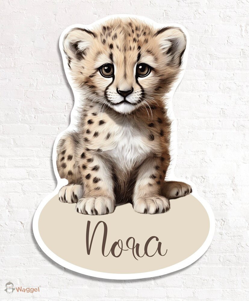 Geboortebord Jungle naturel cheetah