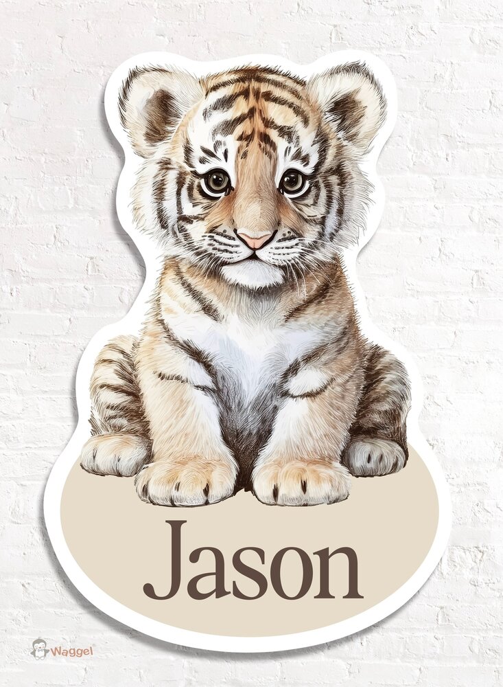 Geboortebord Jungle naturel tijgertje