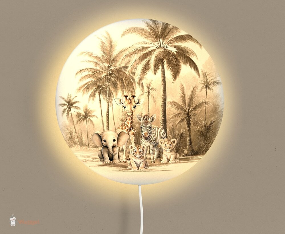 Wandlamp rond Jungle naturel Little ones adventure