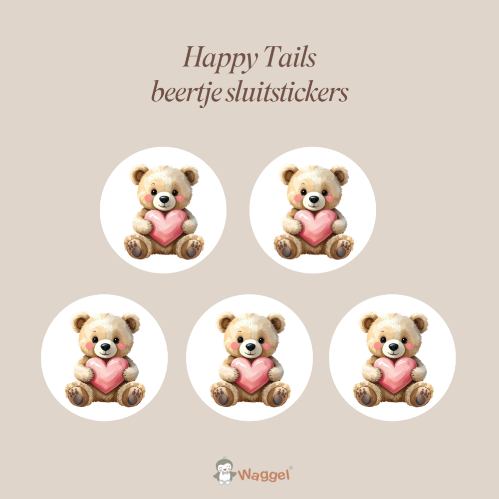 Geboortekaarten Happy Tails beertje