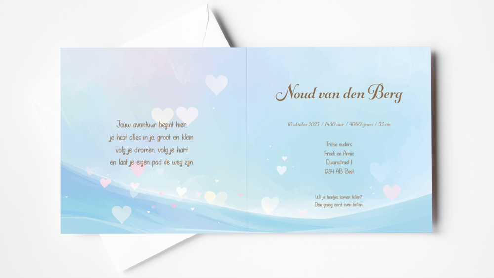 Geboortekaarten Happy Tails vosje
