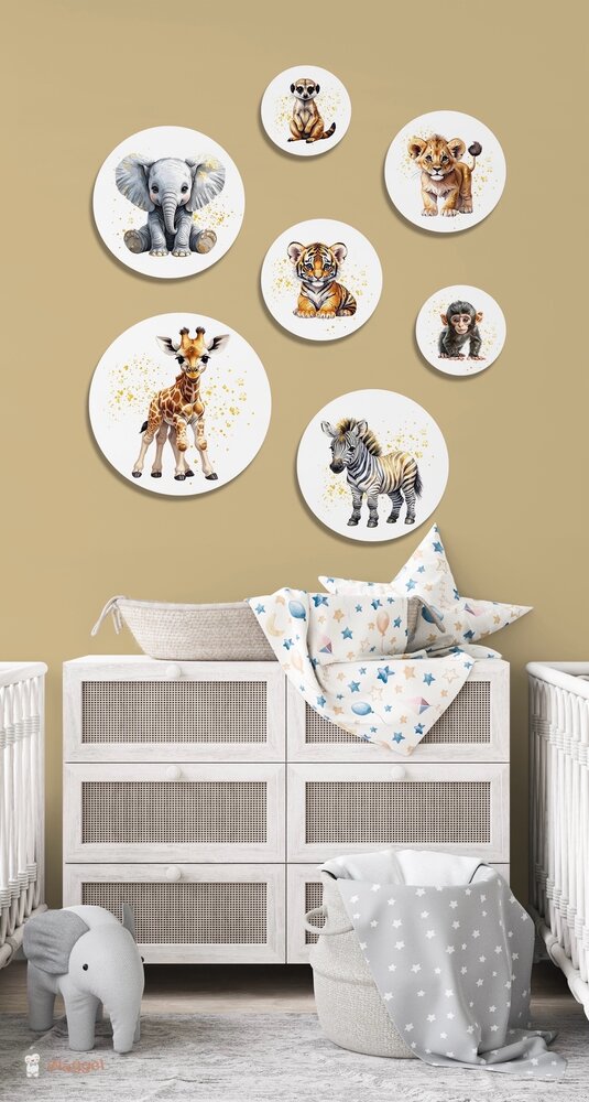 Muurcirkel set Jungle Touch of gold