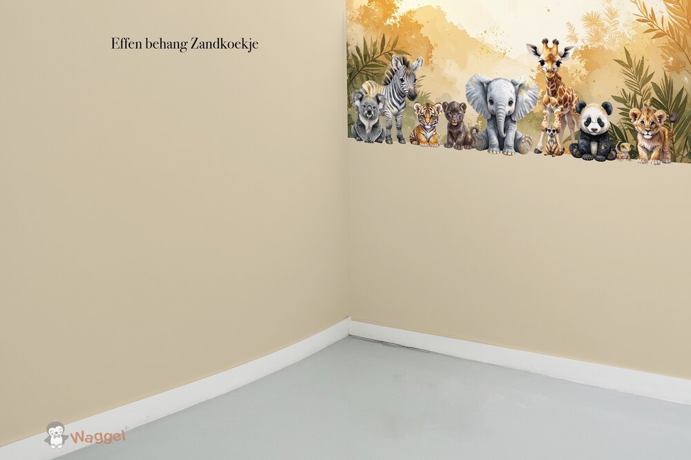 Behang sample effen bijpassend bij Jungle Touch of gold