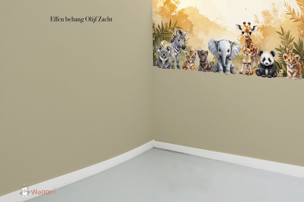 Behang sample effen bijpassend bij Jungle Touch of gold