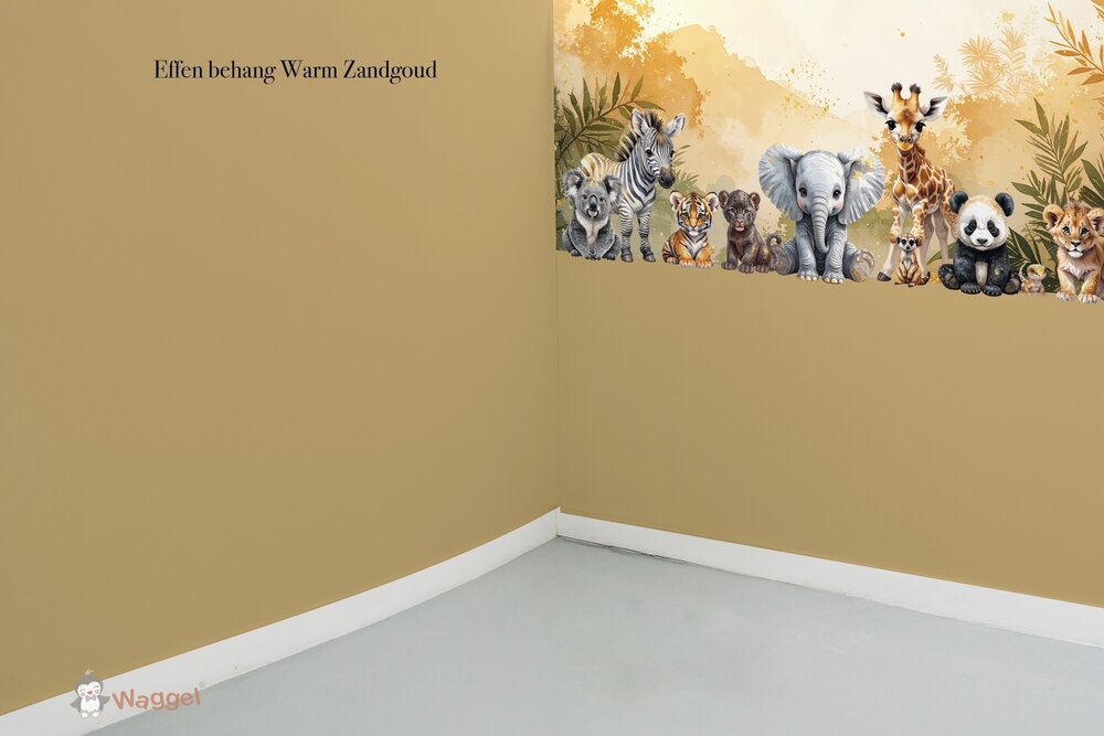 Behang effen op rol bijpassend bij Jungle Touch of gold