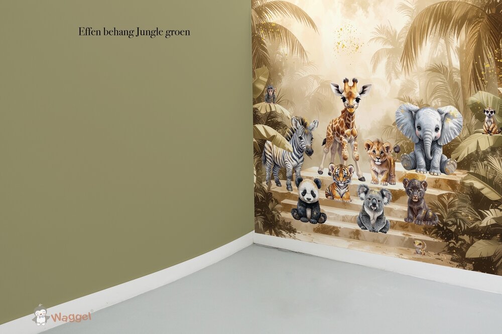 Behang sample effen bijpassend bij Jungle Touch of gold