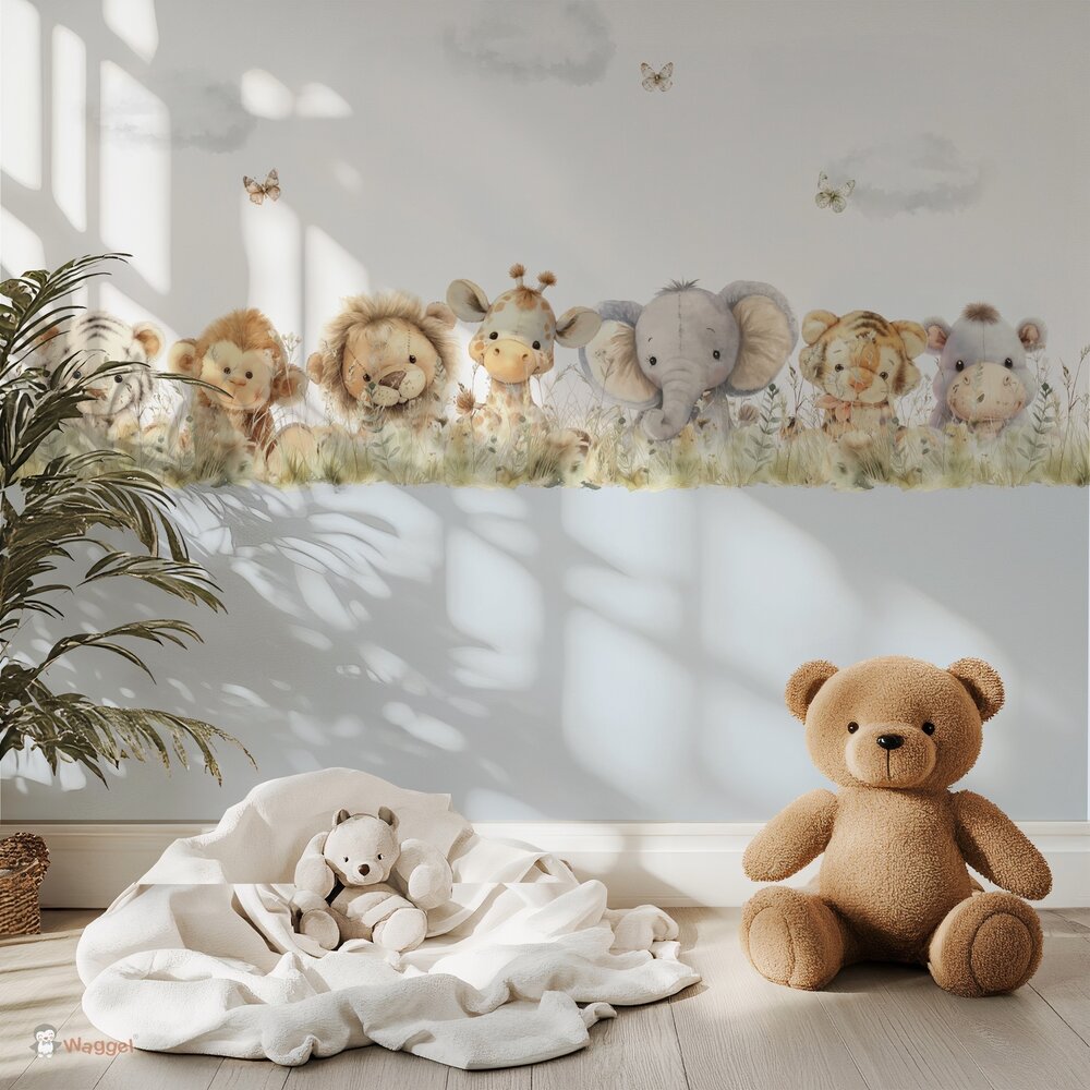 Behang Sweethearts jungle Luchtblauwe onderzijde