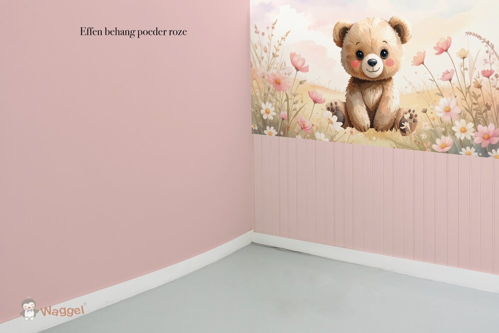 Behang sample effen bijpassend bij Happy Tails