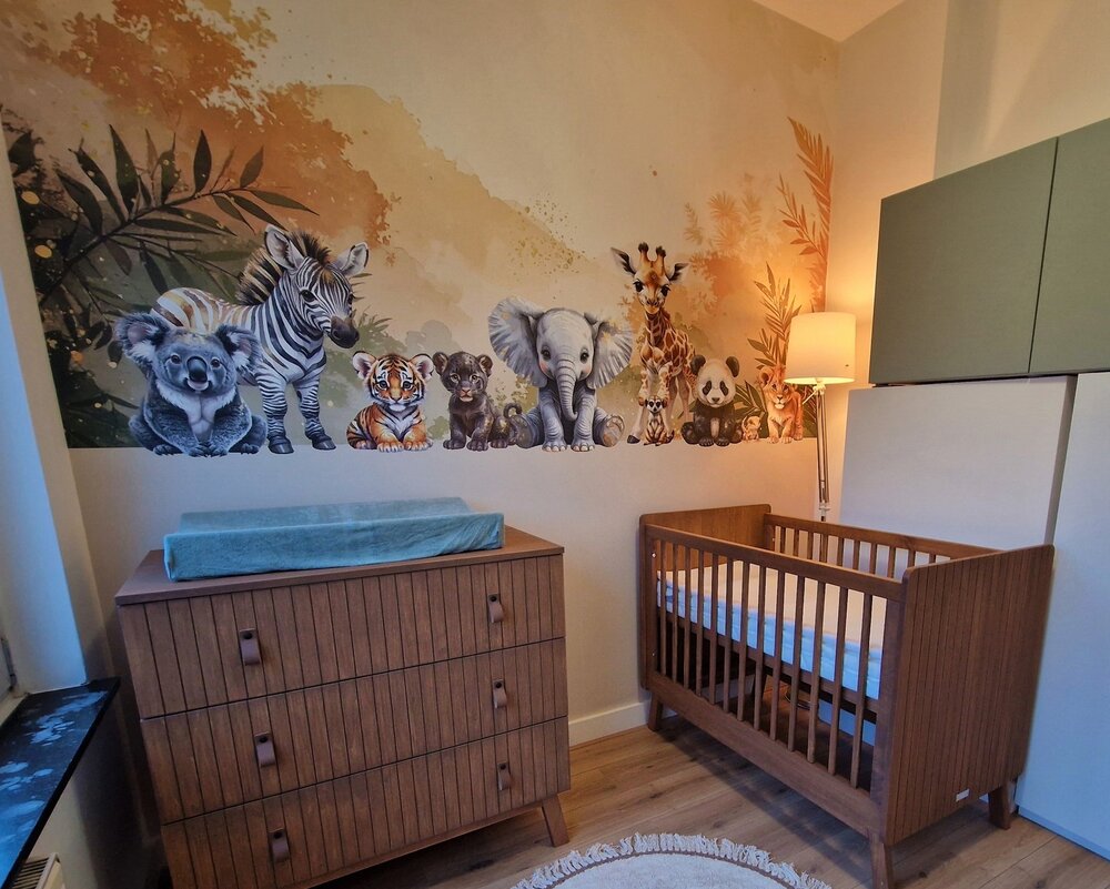 Behang Jungle Touch of gold &quot;Together&quot; met gekleurde onderzijde