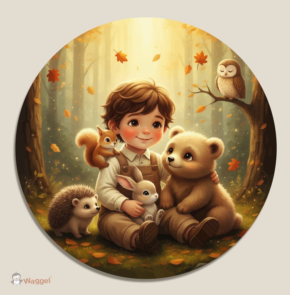 Muurcirkel Whispering woods &quot;Among friends&quot;