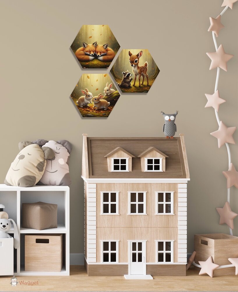 Hexagon set Whispering Woods &quot;Cozy Friends&quot; 