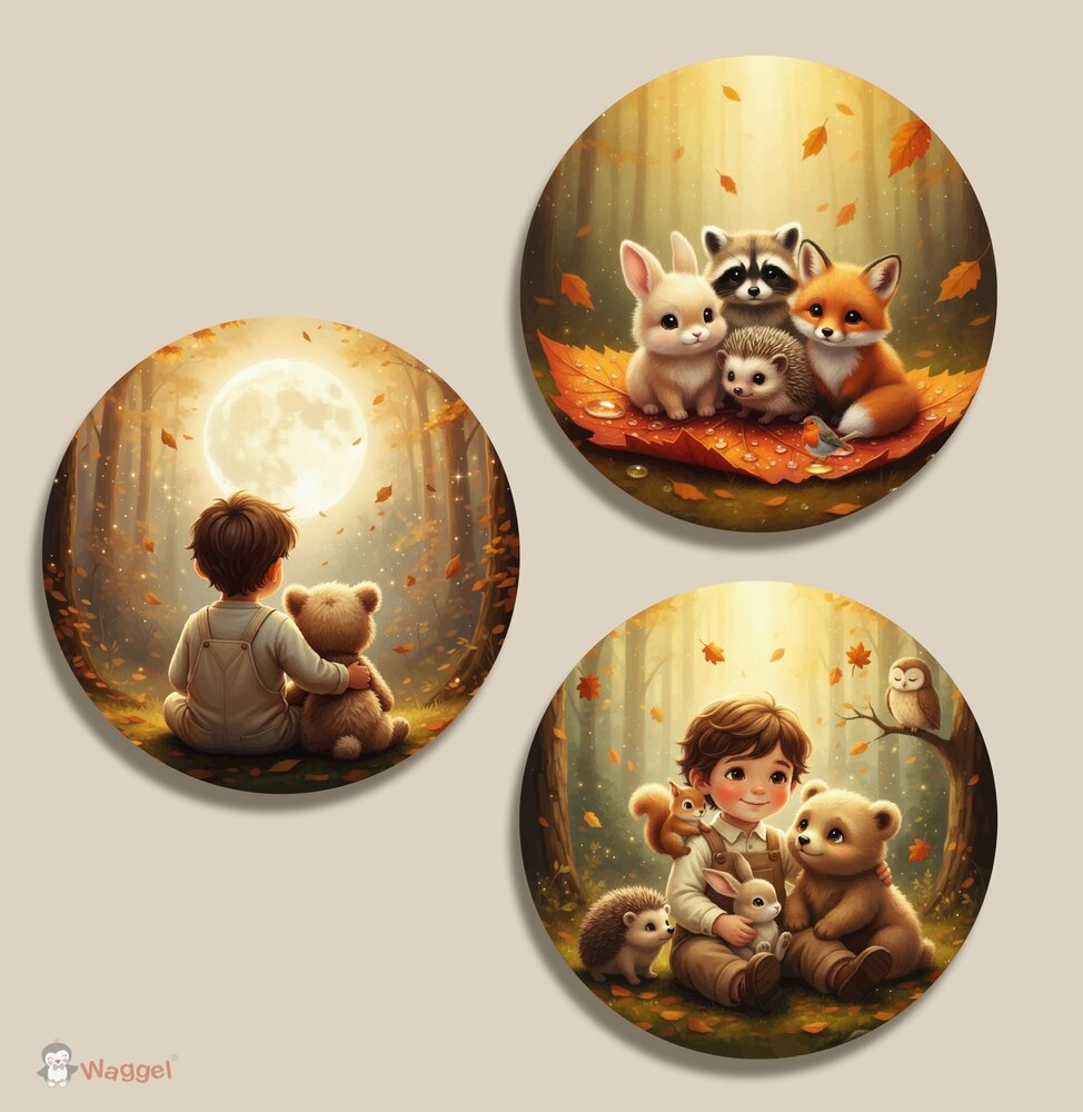 Muurcirkel set Whispering Woods &quot;Woodland buddies&quot;