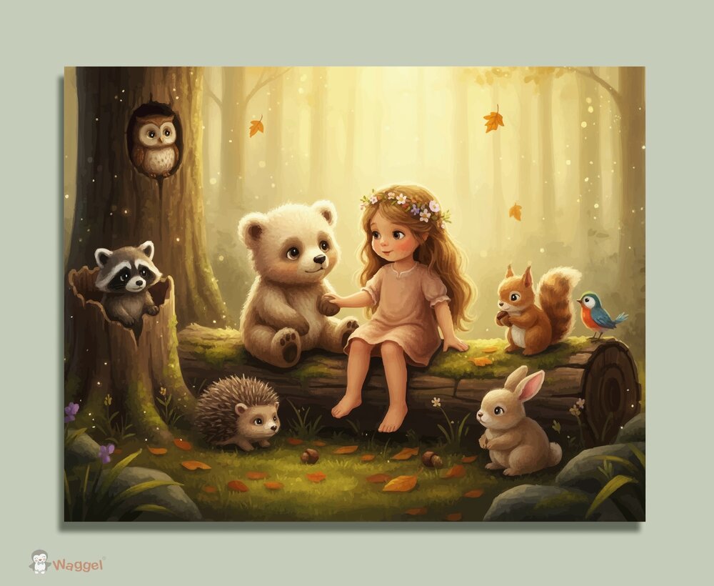 Muurdecoratie Whispering Woods &quot;Tale of the little bear&quot;