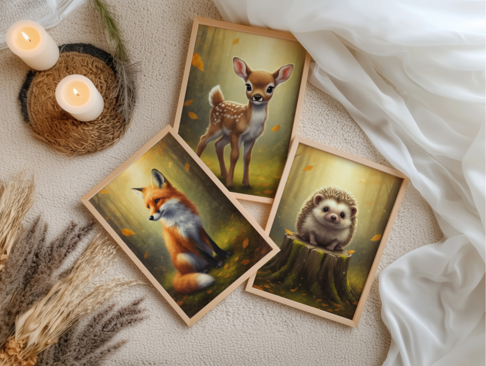 Muurdecoratie Whispering Woods set van 3 &quot;Mix en Match&quot;