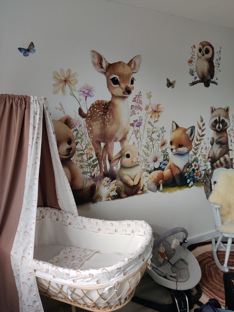 Sample naadloos fotobehang bosdieren 