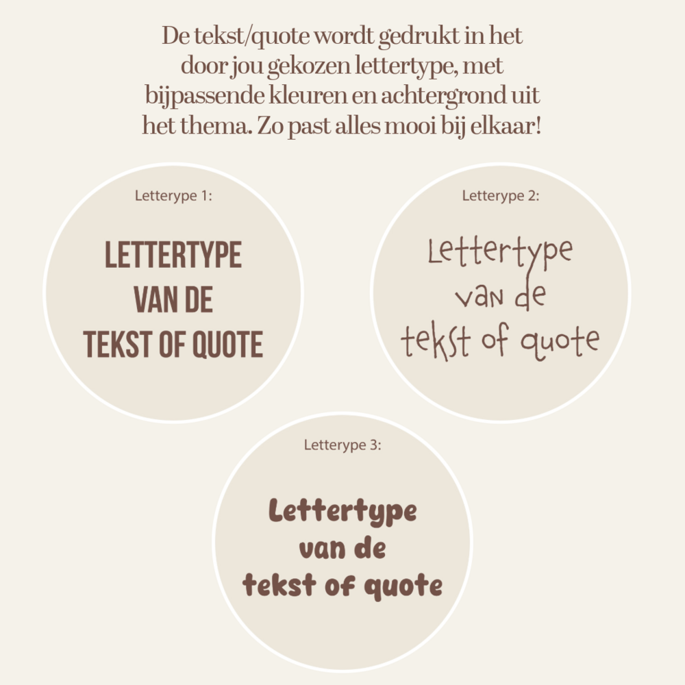 Keuze lettertype tekst/quote