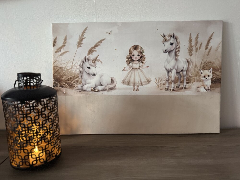 Canvasdoek Ivory Dreams 60x40 cm velours