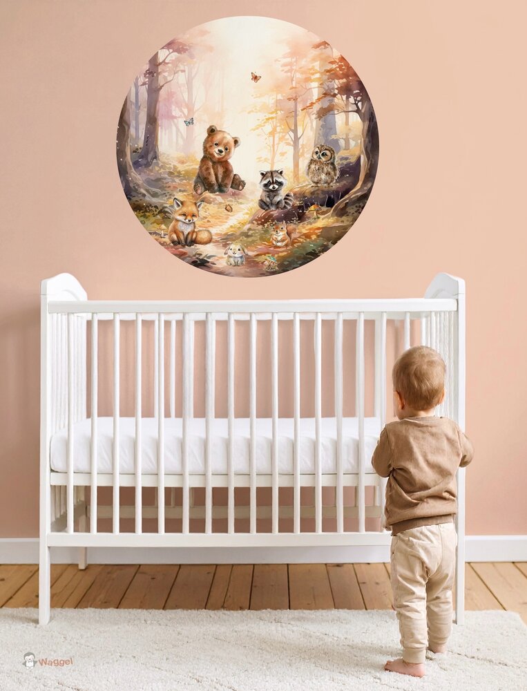 Zelfklevende wanddecoratie Magic Forest "Morning Sun" 