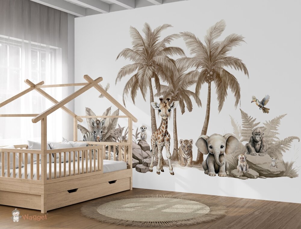 Naadloos fotobehang Jungle naturel Little ones