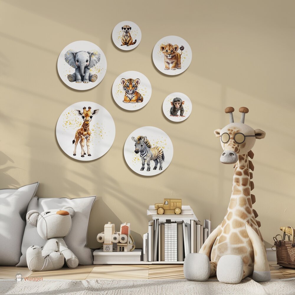 Muurcirkel set Jungle Touch of gold