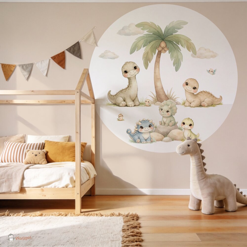 Behangcirkel Little Dino World