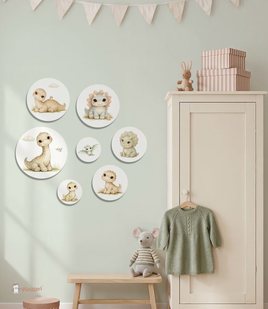 Muurcirkel set Little Dino World