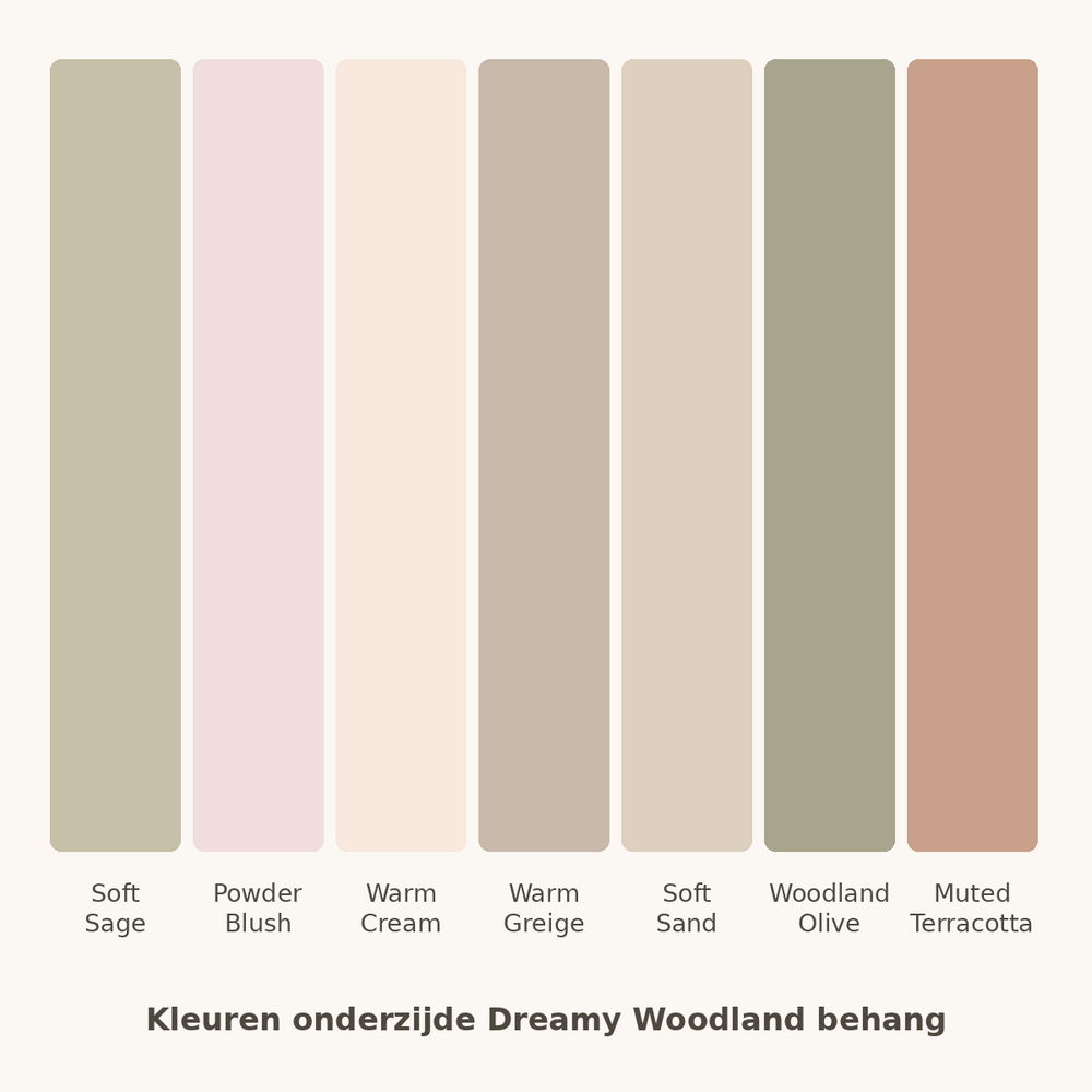 Behang Dreamy Woodland met gekleurde onderzijde