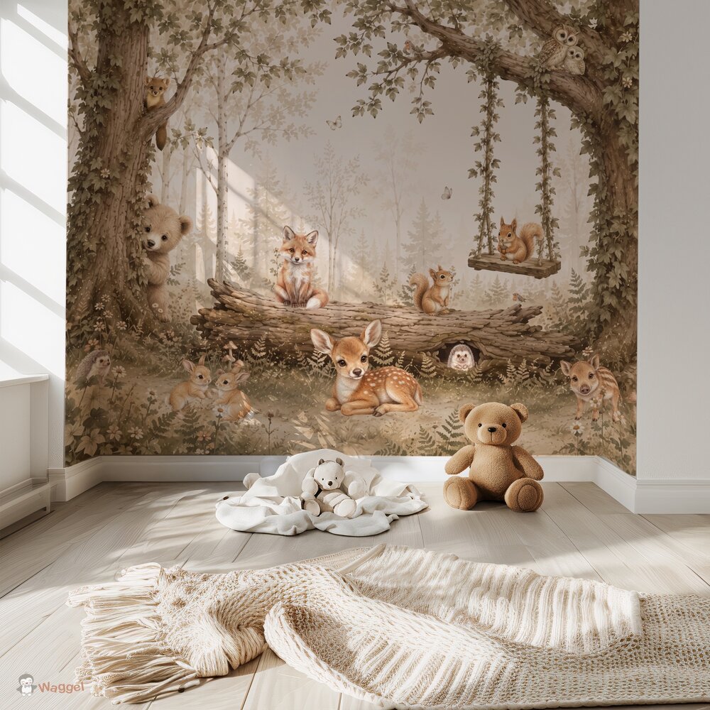 Behang Dreamy Woodland - Peekaboo -