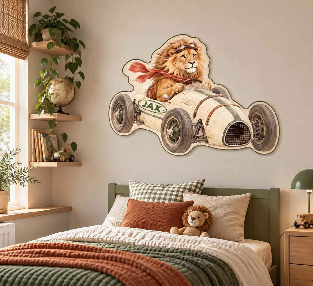 Muurdecoratie Racing World Jungle - leeuw -