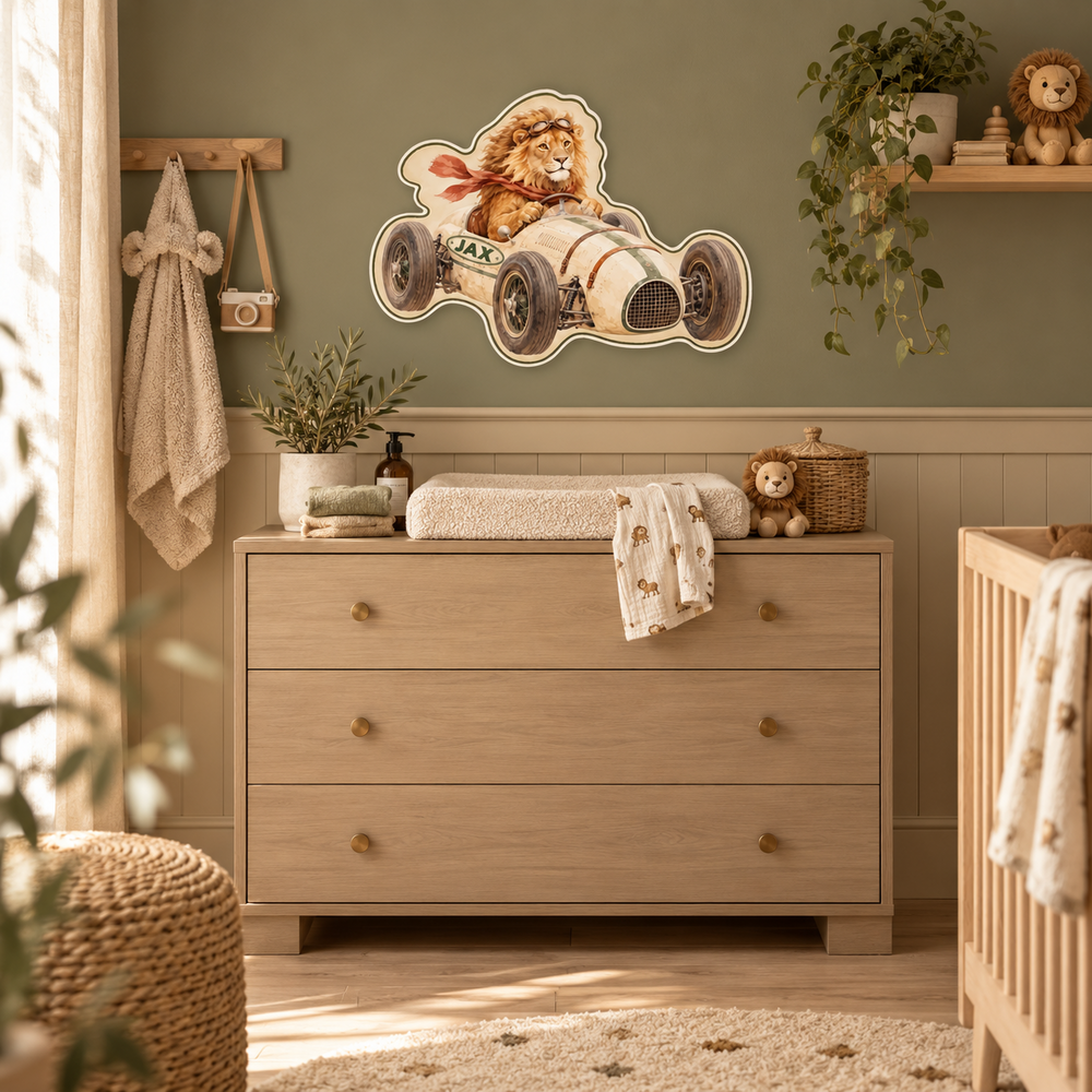 Muurdecoratie Racing World Jungle - leeuw -