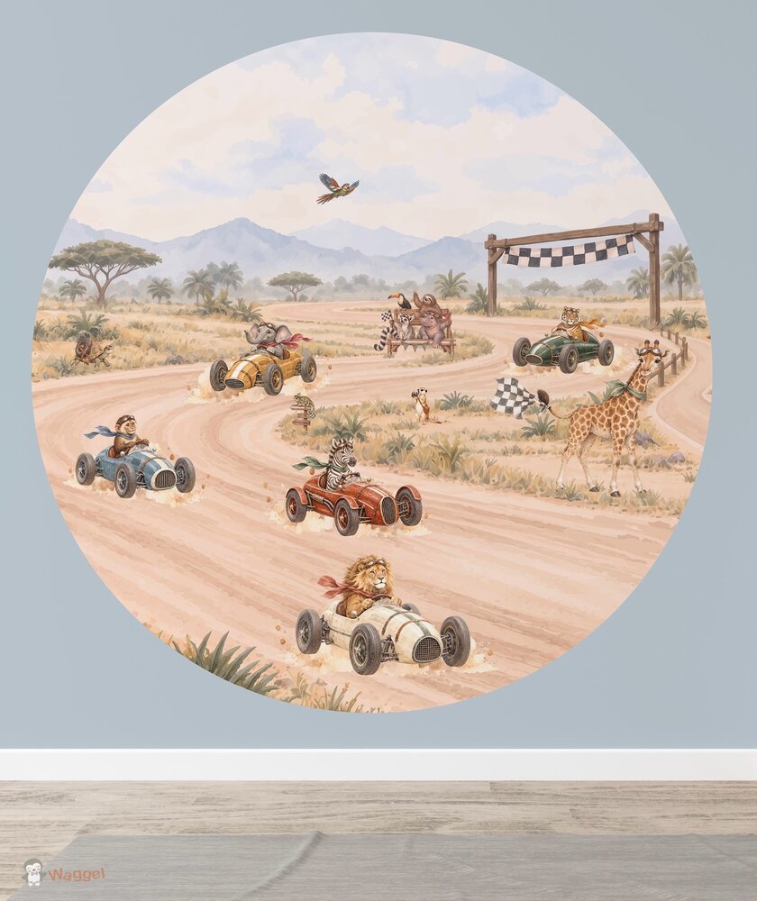 Behangcirkel Racing World Jungle