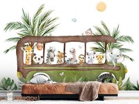 jungle bus behang