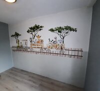 Behang jungle trein