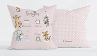 jungle roze geboortekussen