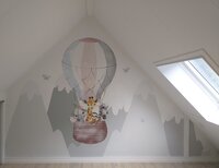 Behang jungle luchtballon
