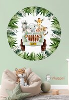 muurcirkel met jungle dieren