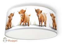 plafondlamp met schotse hooglander