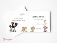 boerderijdieren geboortekaartje
